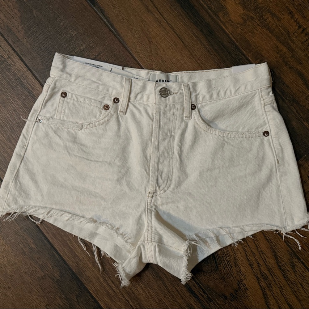 NWT Agolde White Parker Shorts